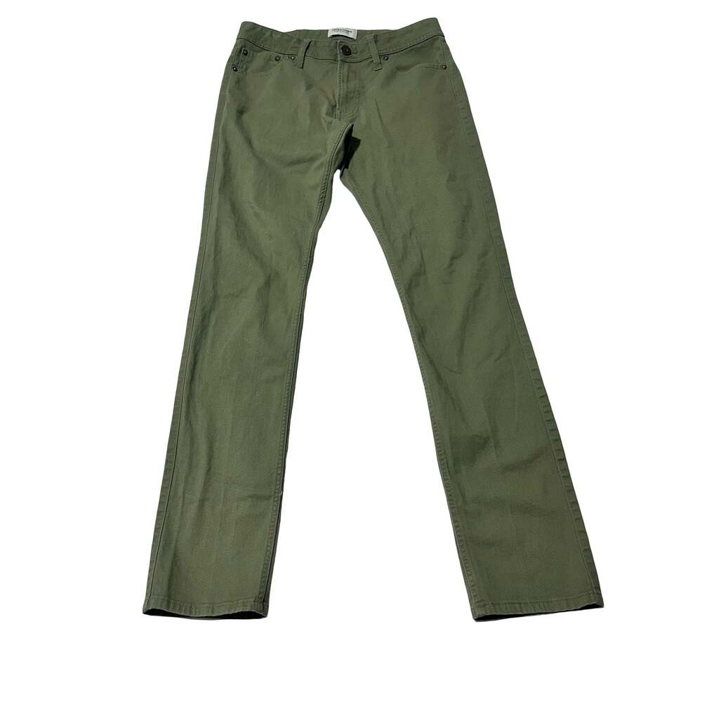 Jack & Jones Studio Men’s Slim Fit 5 Pocket Pants 29x32 Olive Green Chino Casual